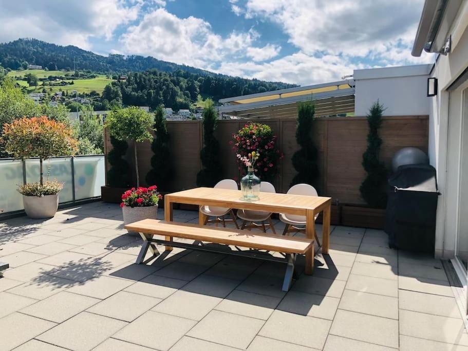 Ferienwohnung Atikka, Atico, Penthouse Luzern Exterior foto