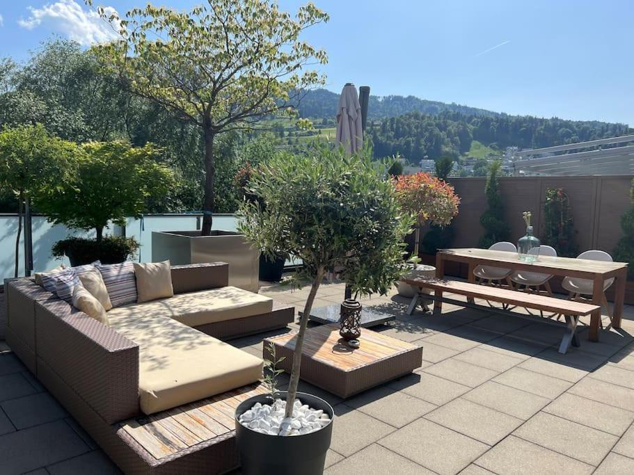 Ferienwohnung Atikka, Atico, Penthouse Luzern Exterior foto